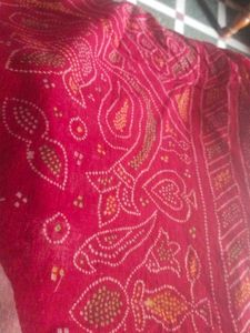 Red Bandhani Dupatta