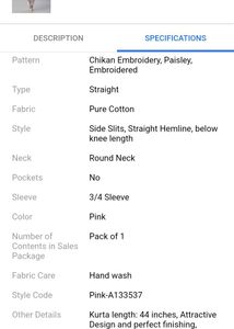 Ada Chikankari Kurti