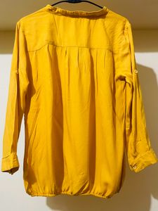 Yellow Roll Sleeve Shirt