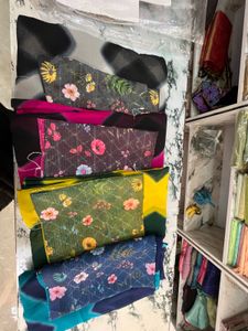 PUNAM SAREE WITH PRINTED BLOUSE