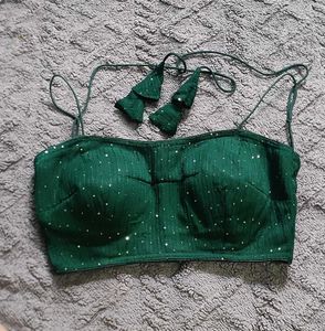 Green Sequence Blouse