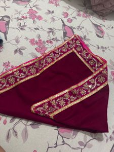 Embroidered Velvet Square Cloth, Brand New