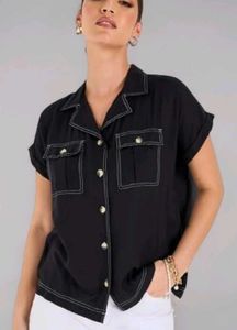 Black Casual Shirt Top