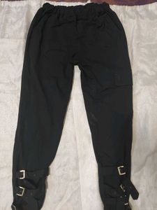 Black Cargo Joggers