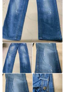 combo each 199 Blue Denim Wide Leg Cargo Pants