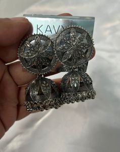 lightweight oxidized Jhumka Earrings