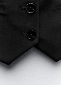 Zara Black Fitted Waistcoat