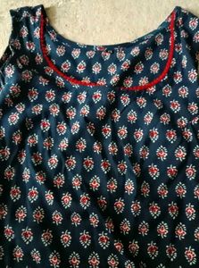 Printed Blue Kurta