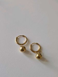 Palmonas - 18K Gold Pleated Ball Drop Earrings