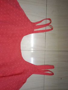 Coral Ruffle Tank Top