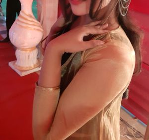 navratri net stiched golden jecket