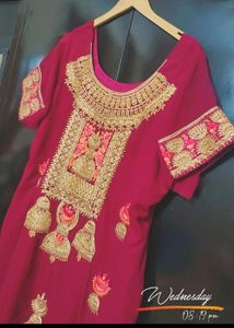 Rose Rani Plazo Suit With Dupatta For 46 Bust