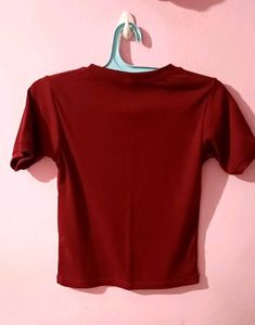 Maroon Basic T-Shirt