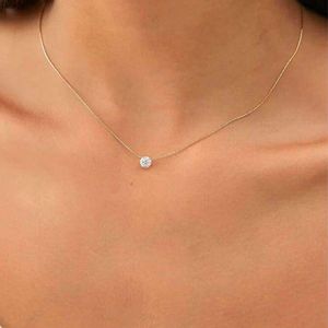 Ariel Dainty Crystal Pendant Necklace