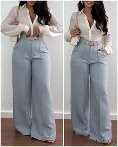 ZARA Wide Leg Sky Blue Pant