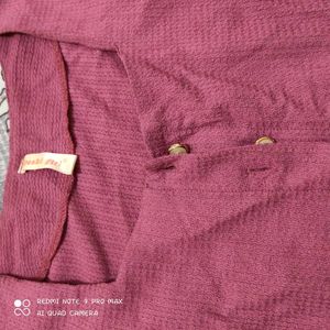 Stylish Mauve Button-Down Top