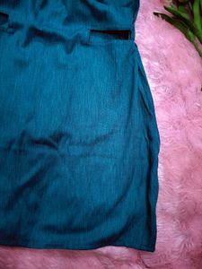 Teal Cutout Mini Dress