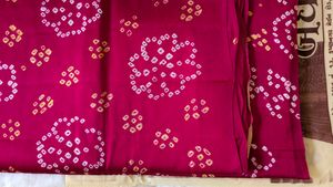 Pure Gaji Silk Bandhni Bandhej Saree