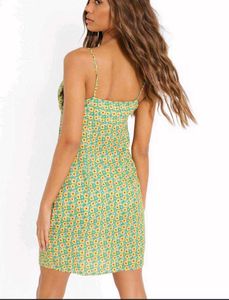 Floral Print tie front Mini dress