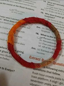 Hand Made Green And Red Bangle(With Surprise Gift)