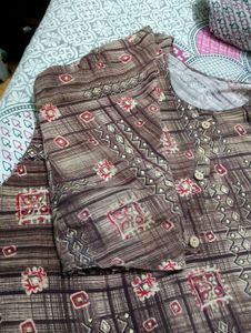 Vintage Brown Patterned Dress