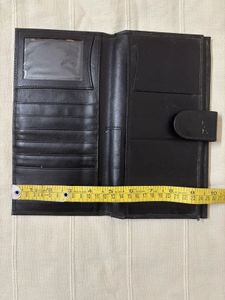 Genuine Leather Black Ladies Wallet