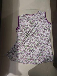 Floral Sleeveless Top Very Soft Material