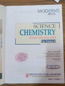 Modern abc Class 10th Chemistry Book