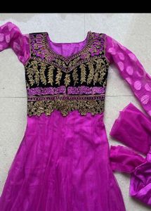 Pink Embroidered Anarkali Suit