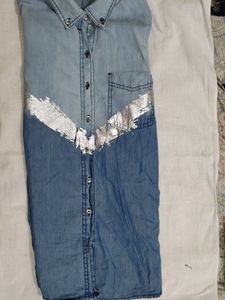 Dual Toned Denim Shirt (New)
