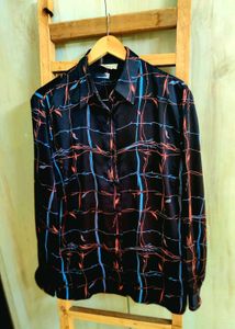 Black Printed Shirt Size-44