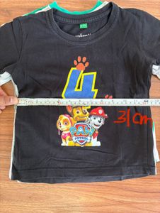 4 T-Shirts For Kids Aged 2-4 Years