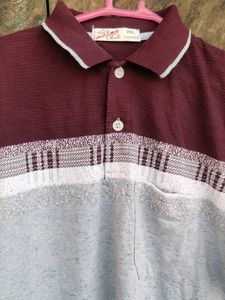 Mens XXL Tshirt Maroon And White