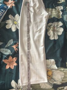 White Straight Trouser