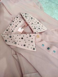 Peach Embellished Top