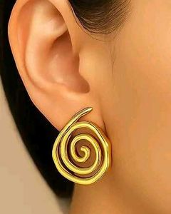 Gold Swirl Earrings anti tarnish