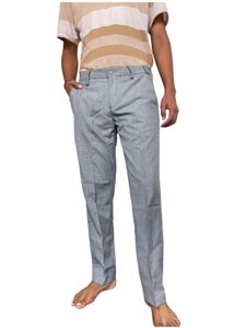 Grey Slim-Fit Dress Pants