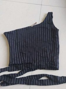 Striped One-Shoulder Top