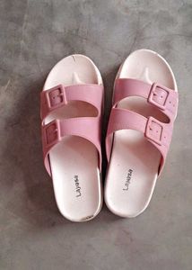 Pink Buckle Slides