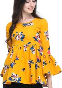 Floral Flared Sleeve Top