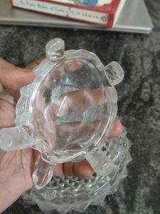 Tortoise glass show piece