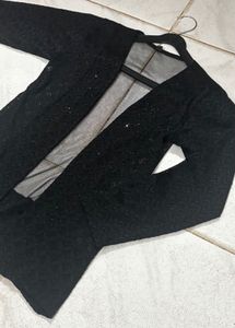 Elegant Black Lace Cardigan