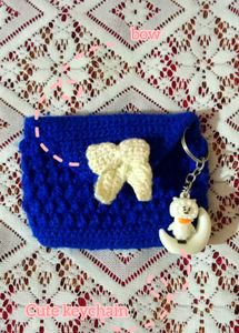 Crochet Cute Purse with Keychain 🎀