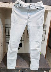 Sky Blue Narrow Fitted Jeans