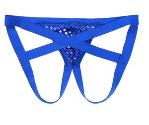 Blue mesh jockstrap