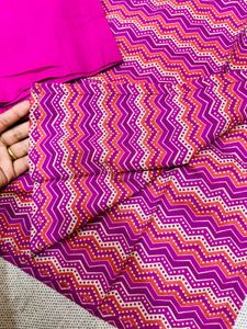 Pink Chevron Kurti Set
