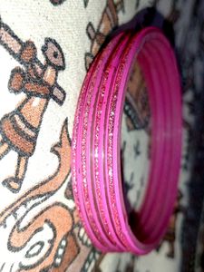 Pink Glitter Bangles