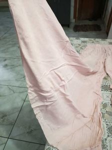 Light Peach Colour Stone Work Plazo Dupatta Sath