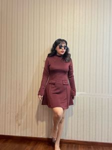 Maroon Mini Dress