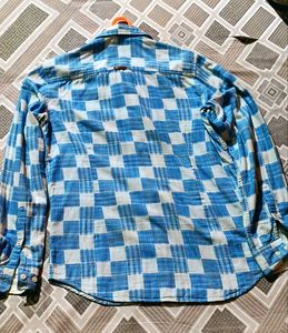 Blue &amp; White Checkered Shirt